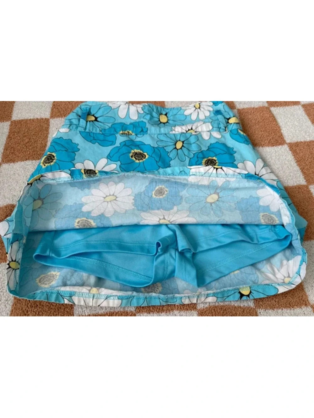 Vintage Y2K Ponytails Retro Floral Skirt With Shorts